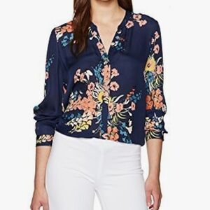 💙 Joie💙 Devitri EUC Silk Floral Top- Dark Navy. Medium. Pristine!